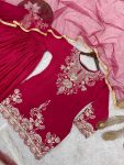ATTRACTIVE CHINON SILK EMBROIDERY SEQUENCE WORK TOP PALAZZO WITH DUPATTA FESTIVE WEAR WHOLESALE PRICE ETHNIC GARMENT (2)
