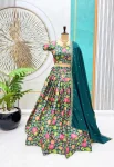 ATTRACTIVE CHINON SILK PRINTED EMBROIDERY WORK LEHENGA CHOLI WITH DUPATTA FESTIVE WEAR WHOLESALE PRICE ETHNIC GARMENT (4)