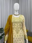 ATTRACTIVE CREPE THREAD WITH SEQUENCE WORK TOP SHARARA WITH DUPATTA WEDDING WEAR WHOLESALE PRICE ETHNIC GARMENT (6)
