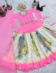 ATTRACTIVE GEORGETTE EMBROIDERY SEQUENCE WORK KIDS LEHENGA CHOLI WITH DUPATTA FESTIVE WEAR WHOLESALE PRICE ETHNIC GARMENT (5)