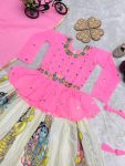 ATTRACTIVE GEORGETTE EMBROIDERY SEQUENCE WORK KIDS LEHENGA CHOLI WITH DUPATTA FESTIVE WEAR WHOLESALE PRICE ETHNIC GARMENT (5)