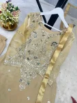 ATTRACTIVE JIMMY CHOO EMBROIDERY AND SEQUENCE WORK TOP BOTTOM WITH DUPATTA FESTIVE WEAR WHOLESALE PRICE ETHNIC GARMENT (1)
