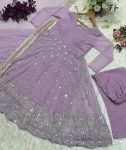 DESIGNER BLOOMING SEQUENCE + ZARI EMBROIDERY WORK ANARKALI BOTTOM WITH DUPATTA WEDDING WEAR WHOLESALE PRICE ETHNIC GARMENT (3)