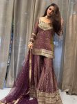 DESIGNER CHINON SILK DIGITAL PRINT WITH EMBROIDERY SEQUENCE WORK TOP BLOUSE SHARARA WITH DUPATTA PARTY WEAR WHOLESALE PRICE ETHNIC GARMENT (3)