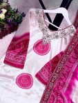 DESIGNER CHINON SILK DIGITAL PRINT WITH EMBROIDERY SEQUENCE WORK TOP BOTTOM WITH DUPATTA FESTIVE WEAR WHOLESALE PRICE ETHNIC GARMENT (4)