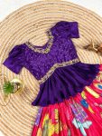 DESIGNER CHINON SILK EMBROIDERY & HAND WORK KID’S TOP LEHENGA PARTY WEAR WHOLESALE PRICE ETHNIC GARMENT (2)