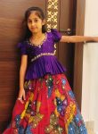 DESIGNER CHINON SILK EMBROIDERY & HAND WORK KID’S TOP LEHENGA PARTY WEAR WHOLESALE PRICE ETHNIC GARMENT (2)
