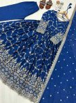 DESIGNER CHINON SILK EMBROIDERY SEQUENCE MIRROR WORK GOWN BOTTOM WITH DUPATTA FESTIVE WEAR WHOLESALE PRICE ETHNIC GARMENT (7)