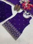 DESIGNER CHINON SILK SEQUENCE EMBROIDERY WORK TOP PATIYALA WITH DUPATTA FESTIVE WEAR WHOLESALE PRICE ETHNIC GARMENT (3)