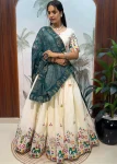 DESIGNER COTTON CHAIN WORK LEHENGA CHOLI WITH DUPATTA WEDDING WEAR WHOLESALE PRICE ETHNIC GARMENT (6)