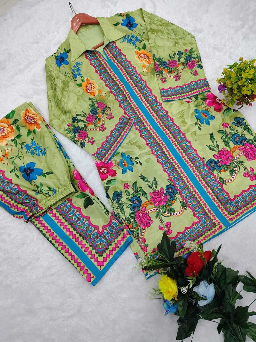 DESIGNER FRENCH CREPE DIGITAL PRINT WORK CO-ORD SET OFFICE WEAR WHOLESALE PRICE ETHNIC GARMENT (11)