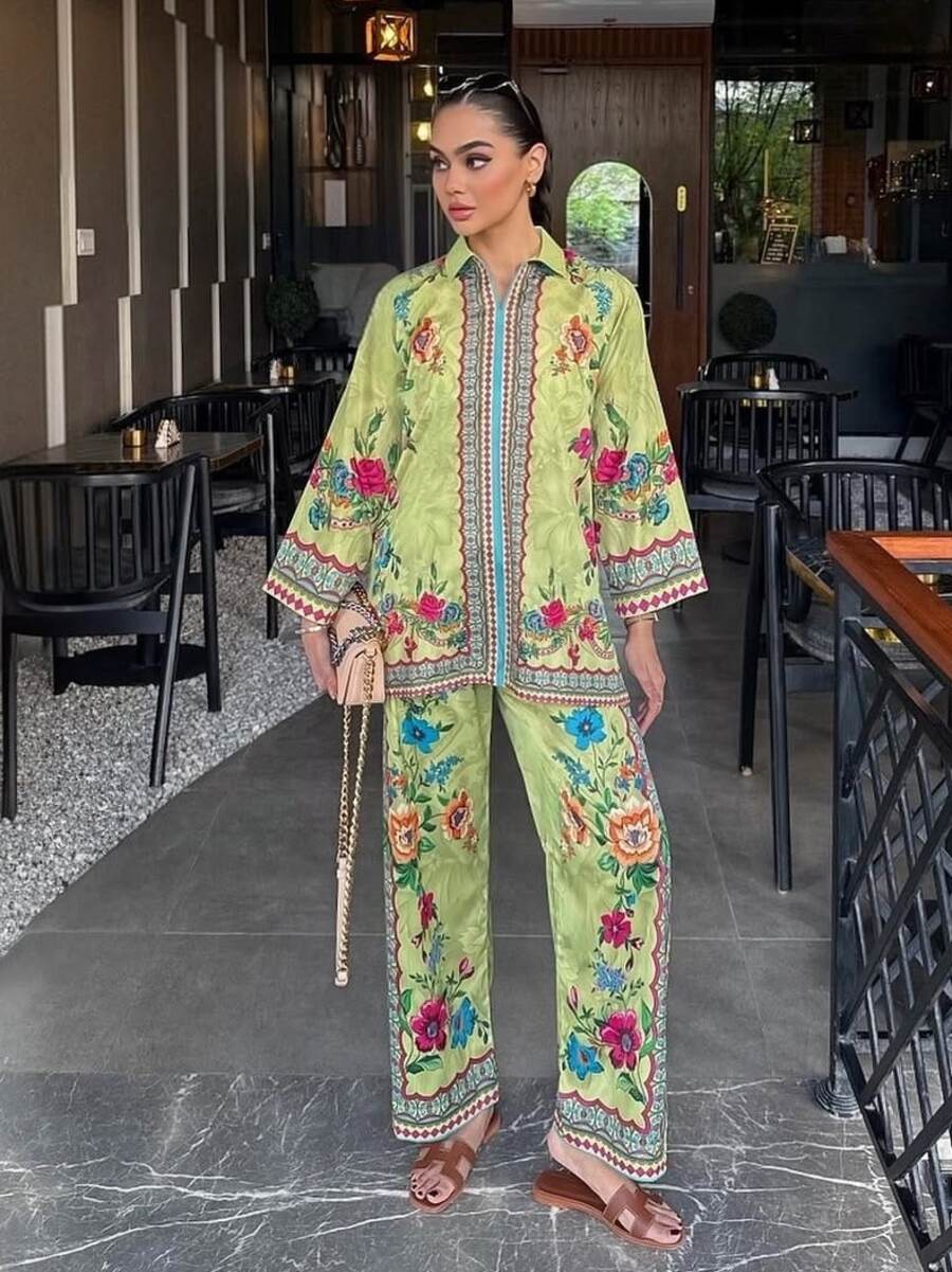 DESIGNER FRENCH CREPE DIGITAL PRINT WORK CO-ORD SET OFFICE WEAR WHOLESALE PRICE ETHNIC GARMENT (4)