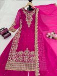 DESIGNER GEORGETTE CODING AND SEQUENCE WITH RIVET MOTI WORK TOP PALAZZO WITH DUPATTA FESTIVE WEAR WHOLESALE PRICE ETHNIC GARMENT (2)
