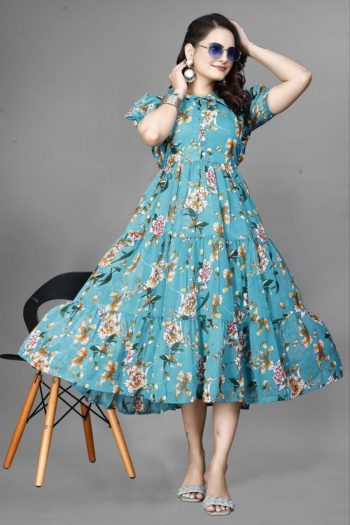 DESIGNER GEORGETTE DIGITAL PRINT WORK ONE PIECE RAMA