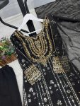 DESIGNER GEORGETTE EMBROIDERY SEQUENCE AND THREAD WORK TOP PALAZZO WITH DUPATTA FESTIVE WEAR WHOLESALE PRICE ETHNIC GARMENT (3)
