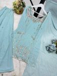 DESIGNER GEORGETTE EMBROIDERY SEQUENCE AND THREAD WORK TOP PALAZZO WITH DUPATTA PARTY WEAR WHOLESALE PRICE ETHNIC GARMENT (4)