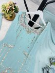 DESIGNER GEORGETTE EMBROIDERY SEQUENCE AND THREAD WORK TOP PALAZZO WITH DUPATTA PARTY WEAR WHOLESALE PRICE ETHNIC GARMENT (4)