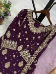 DESIGNER GEORGETTE EMBROIDERY SEQUENCE WORK TOP PALAZZO WITH DUPATTA FESTIVE WEAR WHOLESALE PRICE ETHNIC GARMENT (5)