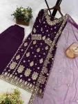 DESIGNER GEORGETTE EMBROIDERY SEQUENCE WORK TOP PALAZZO WITH DUPATTA FESTIVE WEAR WHOLESALE PRICE ETHNIC GARMENT (5)