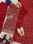 DESIGNER GEORGETTE EMBROIDERY SEQUENCE WORK TOP PALAZZO WITH DUPATTA WEDDING WEAR WHOLESALE PRICE ETHNIC GARMENT (2)