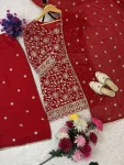 DESIGNER GEORGETTE EMBROIDERY SEQUENCE WORK TOP PALAZZO WITH DUPATTA WEDDING WEAR WHOLESALE PRICE ETHNIC GARMENT (2)