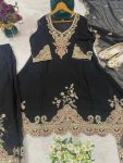 DESIGNER GEORGETTE EMBROIDERY WITH THREAD AND SEQUENCE WORK TOP PALAZZO WITH DUPATTA FESTIVE WEAR WHOLESALE PRICE ETHNIC GARMENT (6)