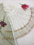 DESIGNER GEORGETTE MULTI NEEDLE SEQUENCE EMBROIDERY WORK LEHENGA CHOLI WITH DUPATTA WEDDING WEAR WHOLESALE PRICE ETHNIC GARMENT (4)