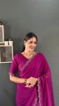 DESIGNER GEORGETTE SWAROVSKI WORK READY TO WEAR SAREE WITH UNSTITCHED BLOUSE PARTY WEAR WHOLESALE PRICE ETHNIC GARMENT (16)