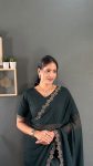 DESIGNER GEORGETTE SWAROVSKI WORK READY TO WEAR SAREE WITH UNSTITCHED BLOUSE PARTY WEAR WHOLESALE PRICE ETHNIC GARMENT (13)