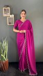 DESIGNER GEORGETTE SWAROVSKI WORK READY TO WEAR SAREE WITH UNSTITCHED BLOUSE PARTY WEAR WHOLESALE PRICE ETHNIC GARMENT (16)