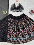 DESIGNER GEORGETTE THREAD AND SEQUENCE WORK LEHENGA CHOLI WITH DUPATTA PARTY WEAR WHOLESALE PRICE ETHNIC GARMENT (2)