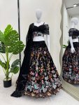 DESIGNER GEORGETTE THREAD AND SEQUENCE WORK LEHENGA CHOLI WITH DUPATTA PARTY WEAR WHOLESALE PRICE ETHNIC GARMENT (2)