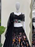 DESIGNER GEORGETTE THREAD AND SEQUENCE WORK LEHENGA CHOLI WITH DUPATTA PARTY WEAR WHOLESALE PRICE ETHNIC GARMENT (2)