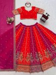 DESIGNER GEORGETTE THREAD WITH SEQUENCE WORK LEHENGA CHOLI WITH DUPATTA WEDDING WEAR WHOLESALE PRICE ETHNIC GARMENT (4)