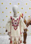 DESIGNER KHADI COTTON EMBROIDERY SEQUENCE WORK WITH REAL MIRROR WORK KID’S TOP PALAZZO SET FESTIVE WEAR WHOLESALE PRICE ETHNIC GARMENT (2)