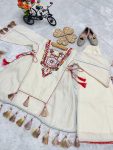 DESIGNER KHADI COTTON EMBROIDERY SEQUENCE WORK WITH REAL MIRROR WORK KID’S TOP PALAZZO SET FESTIVE WEAR WHOLESALE PRICE ETHNIC GARMENT (2)