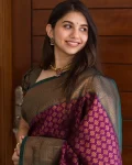 DESIGNER LICHI SILK JACQUARD WORK SAREE WITH UNSTITCHED BLOUSE DAILY WEAR WHOLESALE PRICE ETHNIC GARMENT (6)