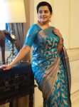 DESIGNER LICHI SILK JACQUARD WORK SAREE WITH UNSTITCHED BLOUSE FESTIVE WEAR WHOLESALE PRICE ETHNIC GARMENT (2)