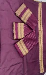 DESIGNER LICHI SILK JACQUARD WORK SAREE WITH UNSTITCHED BLOUSE FESTIVE WEAR WHOLESALE PRICE ETHNIC GARMENT (1)