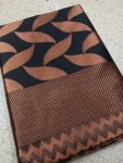 DESIGNER LICHI SILK JACQUARD WORK SAREE WITH UNSTITCHED BLOUSE FESTIVE WEAR WHOLESALE PRICE ETHNIC GARMENT (6)