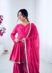 DESIGNER MAL CHANDERI REAL MIRROR WITH HANDWORK TOP SHARARA WITH DUPATTA PARTY WEAR WHOLESALE PRICE ETHNIC GARMENT (2)