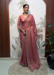 DESIGNER MOSS SILK SWAROWSKI &CUT WORK READY TO WEAR SAREE WITH STITCHED BLOUSE PARTY WEAR WHOLESALE PRICE ETHNIC GARMENT (2)