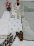 DESIGNER NATURAL SILK EMBROIDERY SEQUENCE WORK TOP PALAZZO WITH DUPATTA FESTIVE WEAR WHOLESALE PRICE ETHNIC GARMENT (3)