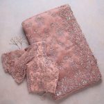 DESIGNER ORGANZA SILK EMBRODERY THREAD, ZARI WITH SEQUENCE WORK SAREE WITH UNSTITCHED BLOUSE PARTY WEAR WHOLESALE PRICE ETHNIC GARMENT (2)