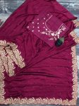 DESIGNER RANGOLI SILK EMBRODERY SEQUANCE WITH ZARI WORK FANCY BORDER WORK SAREE WITH UNSTITCHED BLOUSE PARTY WEAR WHOLESALE PRICE ETHNIC GARMENT (4)