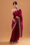 DESIGNER RANGOLI SILK EMBRODERY SEQUANCE WITH ZARI WORK FANCY BORDER WORK SAREE WITH UNSTITCHED BLOUSE PARTY WEAR WHOLESALE PRICE ETHNIC GARMENT (4)