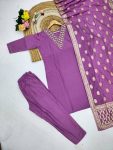 DESIGNER RAYON EMBROIDERY WORK TOP BOTTOM WITH DUPATTA FESTIVE WEAR WHOLESALE PRICE ETHNIC GARMENT (5)