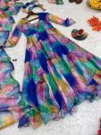 DESIGNER TABBY ORGANZA SILK DIGITAL PRINT WORK GOWN BOTTOM WITH DUPATTA FESTIVE WEAR WHOLESALE PRICE ETHNIC GARMENT (15)