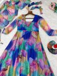 DESIGNER TABBY ORGANZA SILK DIGITAL PRINT WORK GOWN BOTTOM WITH DUPATTA FESTIVE WEAR WHOLESALE PRICE ETHNIC GARMENT (15)
