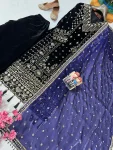 DESIGNER VELEVET SEQUENCE & ZARI EMBROIDERY WORK TOP PALAZZO WITH DUPATTA FESTIVE WEAR WHOLESALE PRICE ETHNIC GARMENT (3)